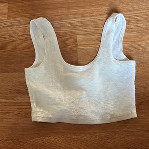 White cropped tank top size s